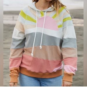 Faherty Soleil hoodie sweatshirt size M